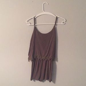 Army Green Layered Romper